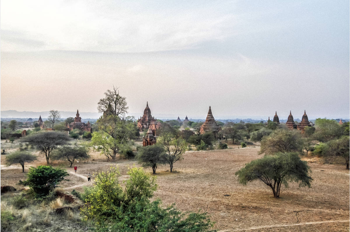 Myanmar 2016 bagan bij avondlicht