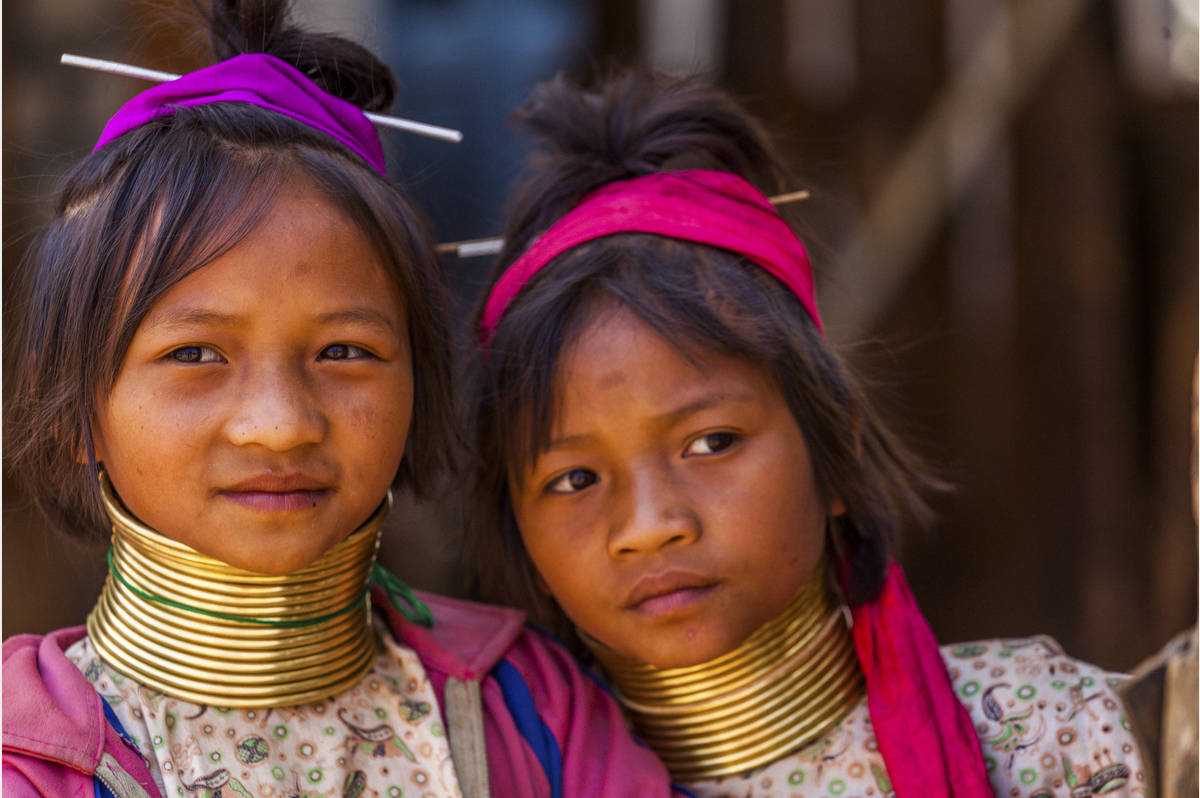 Myanmar 2016 giraffekinderen